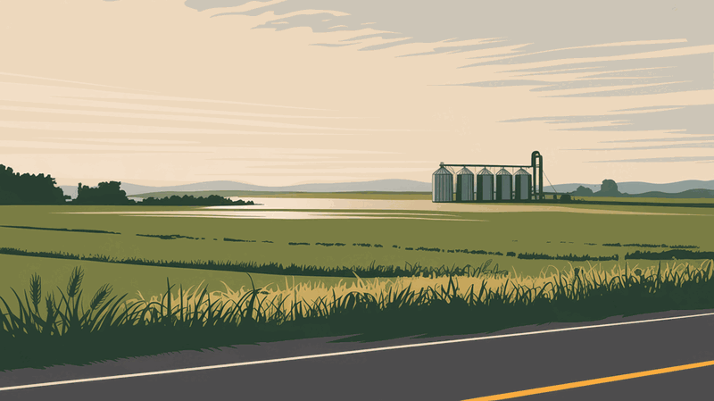Illustration of high desert landscape near Twin Falls, Idaho